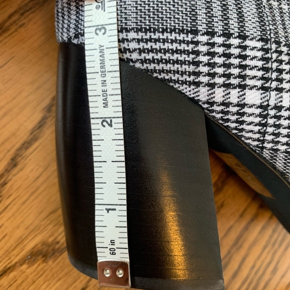 Jeffrey Campbell plaid sport calf boots black and white 6.5 - Picture 8 of 10